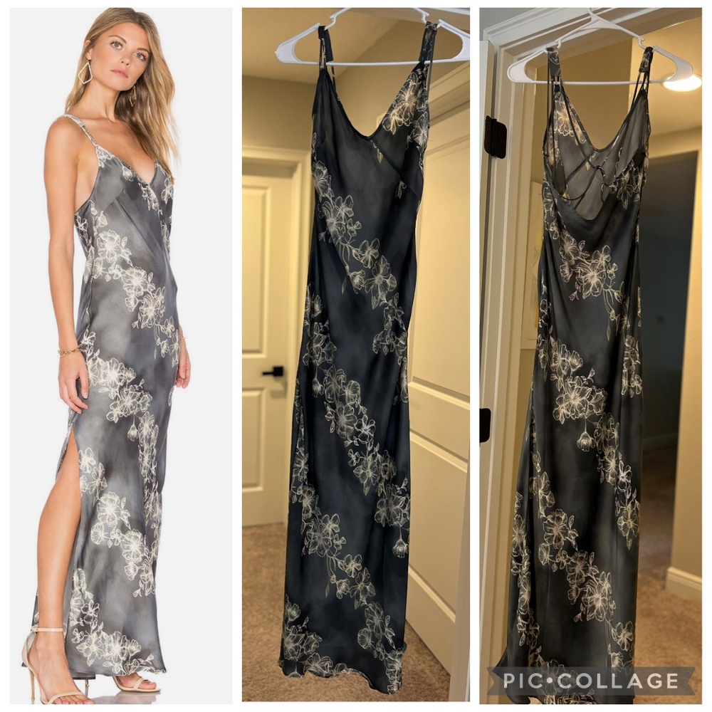 Free People Intimately Cassie V-Neck Spaghetti Straps Maxi Slip Dress XS NWOT